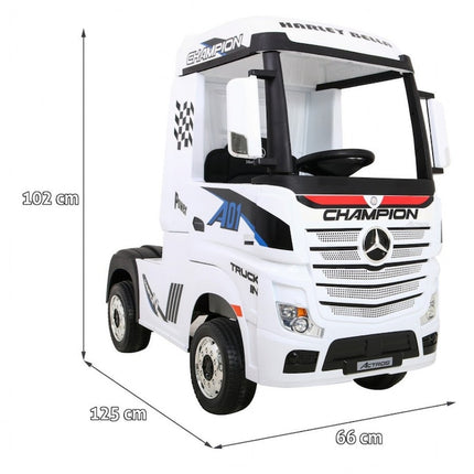 Mercedes Actros 12v Electric Ride On Truck for Kids White