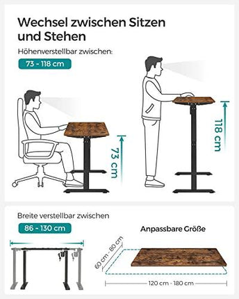 Height-adjustable electric desk