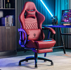 Dowinx Gaming Chair Office With Massage Ergonomic Style Pu Leather High Back Adjustable Chair With Footrest