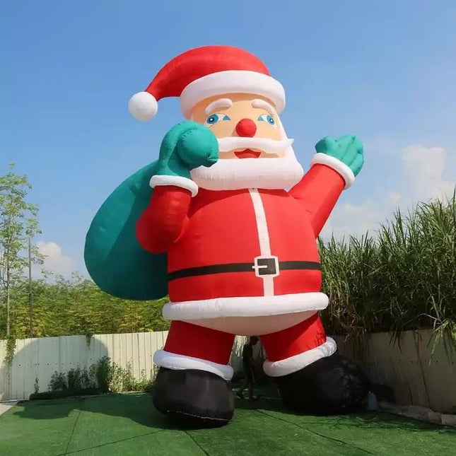 Giant 16ft Inflatable Santa with Gift Bag - Outdoor Christmas Decoration