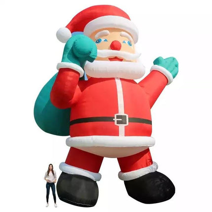 Giant 16ft Inflatable Santa with Gift Bag - Outdoor Christmas Decoration