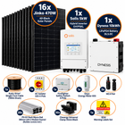 16 x Jinko 470W solar panels, 10.24kW Dyness battery, and a 5kW Solis hybrid inverter.