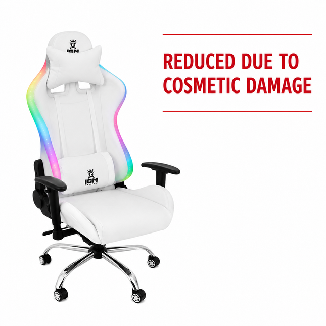 RGB Gaming Chair with Bluetooth Speakers Cosmetic Damage