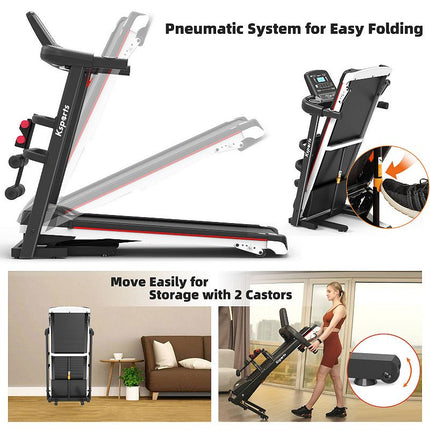 Folding Treadmill with a Massager and Dumbbells12km/h