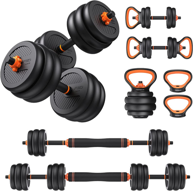 DUMBBELL KETTLEBELL SET FOR TOTAL-BODY FITNESS 40KG