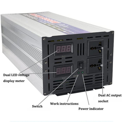 Pure Sine Wave Power Inverter - 12V to 220V