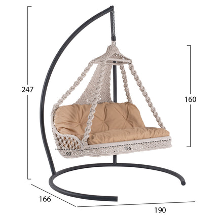 Double Hanging Swing Chair