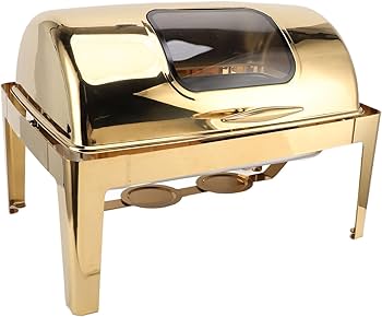 Chafing Dish Buffet Food Warmer Stainless Steel Catering Set Gold 9L