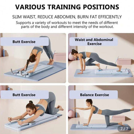 Foldable Pilates Reformer Set, Multifuctional Pilates Board