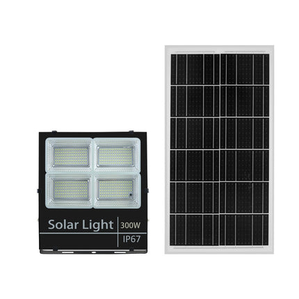 4 Grid Solar Floodlight 100W with 25W Solar Panel