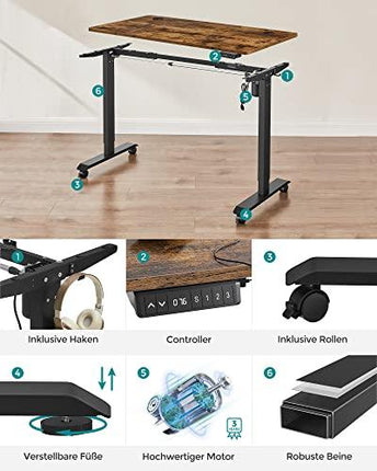 Height-adjustable electric desk