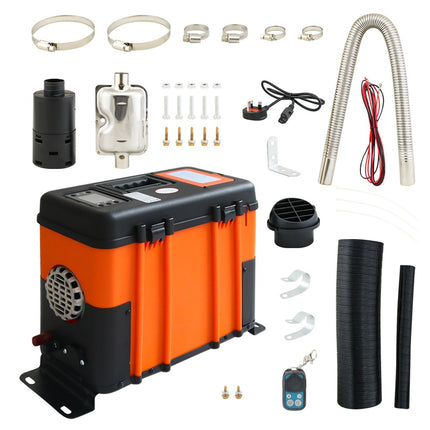 5kW Diesel Air Heater 12V 24V 220V Slim or Square Orange Black