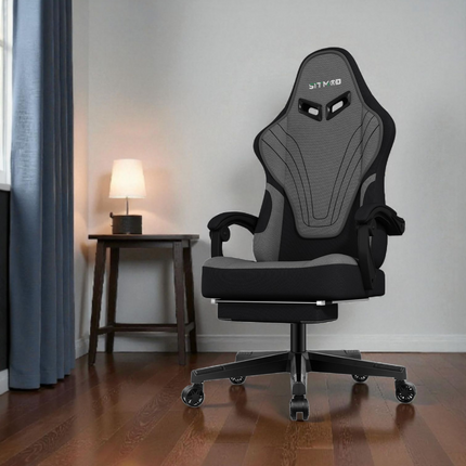 SITMOD Ergonomic Gaming Chair Grey Premium, Reclining with Footrest