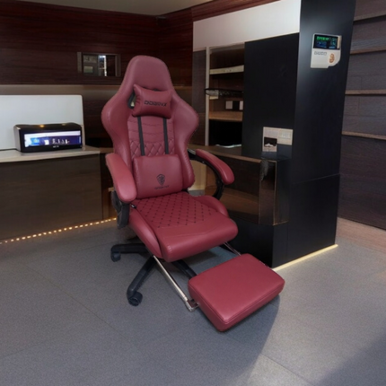 Dowinx Gaming Chair Office With Massage Ergonomic Style Pu Leather High Back Adjustable Chair With Footrest