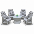 Two-seater wicker outdoor furniture set
