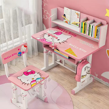 Adjustable desk and chair set for kids