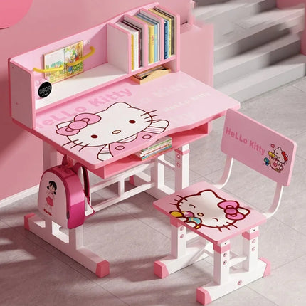 Adjustable desk and chair set for kids