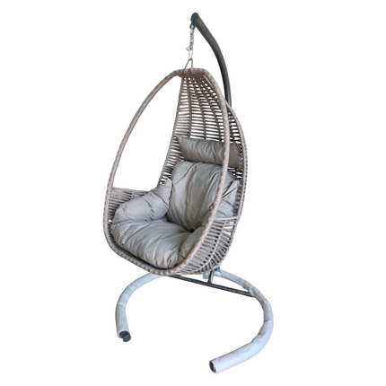 Rope Hanging Egg Chair with Stand