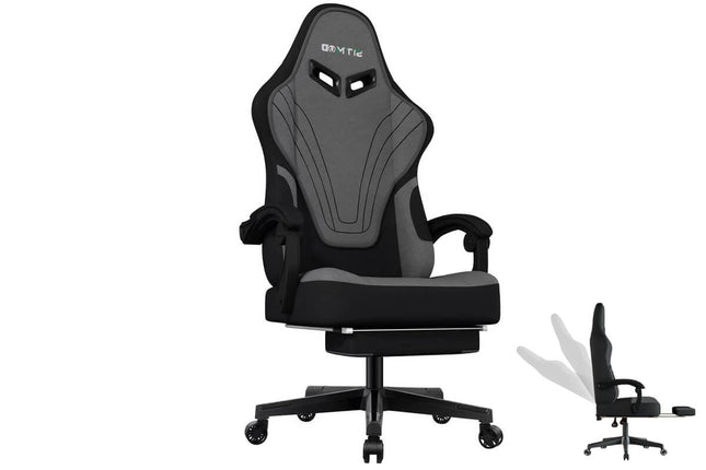 SITMOD Ergonomic Gaming Chair Grey Premium, Reclining with Footrest