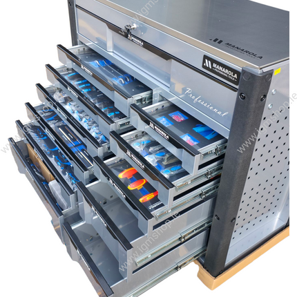 MANAROLA Professional 12-Drawer Tool Cabinet with Complete Tool Set