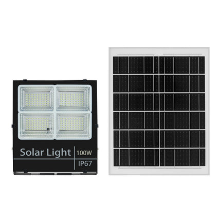 4 Grid Solar Floodlight 100W with 25W Solar Panel