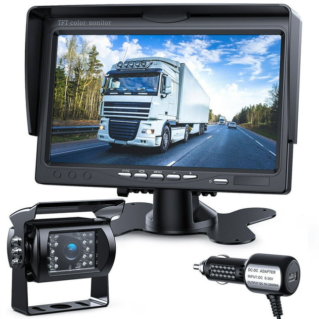 7 Inch Wireless Parking Camera System for Trucks, Vans and Buses