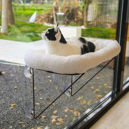 Cat Window Hammock with Fleece Bed | Strong Suction Mount | Large Cat Window Seat