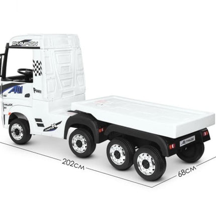 Mercedes Actros 12v Electric Ride On Truck for Kids White