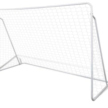 2x Portable Steel Football Goal 240 x 150 x 90 cm