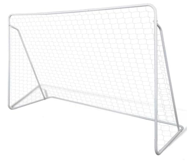 2x Portable Steel Football Goal 240 x 150 x 90 cm