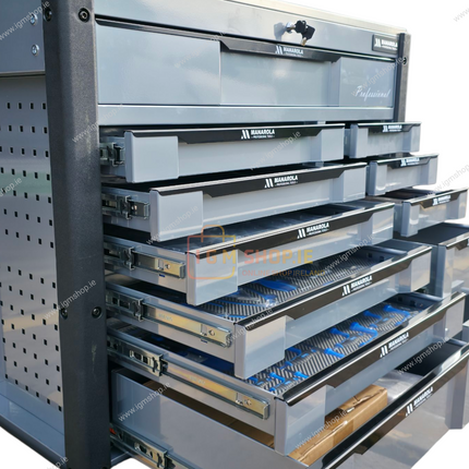 MANAROLA Professional 12-Drawer Tool Cabinet with Complete Tool Set