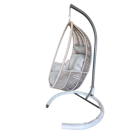 Rope Hanging Egg Chair with Stand