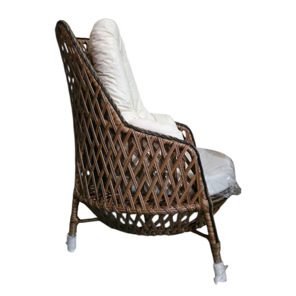Two-seater wicker outdoor furniture set