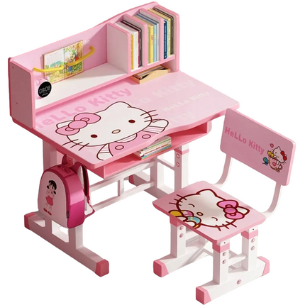 Adjustable desk and chair set for kids