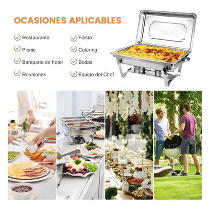 Stainless Steel Chafing Dishes, 11 Liters