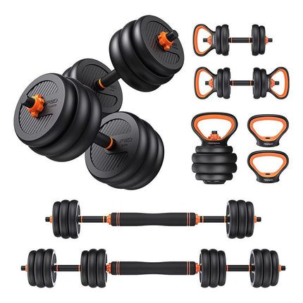 DUMBBELL KETTLEBELL SET FOR TOTAL-BODY FITNESS 40KG