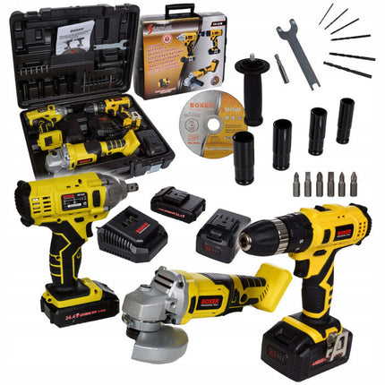 Cordless Set Drill, Grinder and Impact Wrench