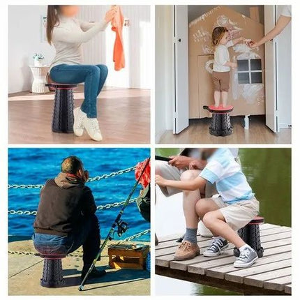 Telescopic Stool for Adults and Kids 
Telescoping Stool, Folding Stool, Collapsible Compact Telescopic for Adults/Kids Heavy Duty, Lightweight, Adjustable Sturdy Seat for Camping Fishing Hiking Outdoor