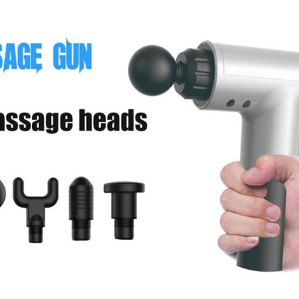 Massage GunMassage Gun Hand-Held Therapy Device For Relaxing Shock Vibration Deep MusclesBrand newMaterial: ABSPower: 2030WNumber Of Massage Heads: 4Battery Capacity: 2500mAhRa