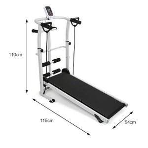 Treadmill manual walking RunningTreadmill manual walking folding. 
Brand New mechanical Treadmill with free gift of rops and rolling pad and Belt
 Name: Household machinery treadmill 
Screen type: 