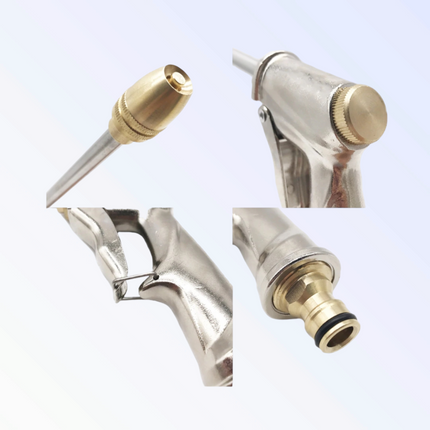 Expandable Garden Hose + Spray GunExpandable Garden Hose + Spray Gun
Super strong and durable yet ultralightweight.
 
Automatically Expands up to about 3 times when water is turned on.
Automatically 