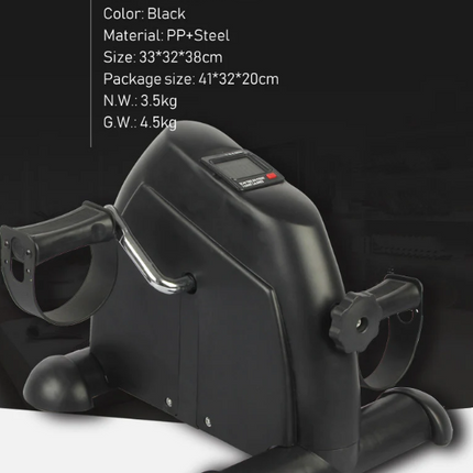 Exercise Bike Mini CycleBrand new Home Fitness Exercise Bike Mini Cycle 
Only Black color Mini Cycle in stock. 
Description 
1) This fitness mini bike is compact and practical, suitable for