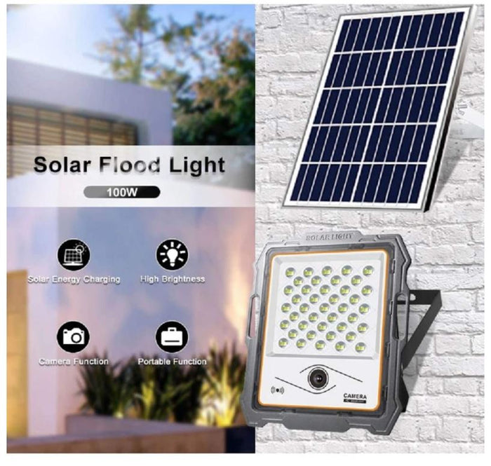 Solar CCTV security Wireless camera with LED light no wires